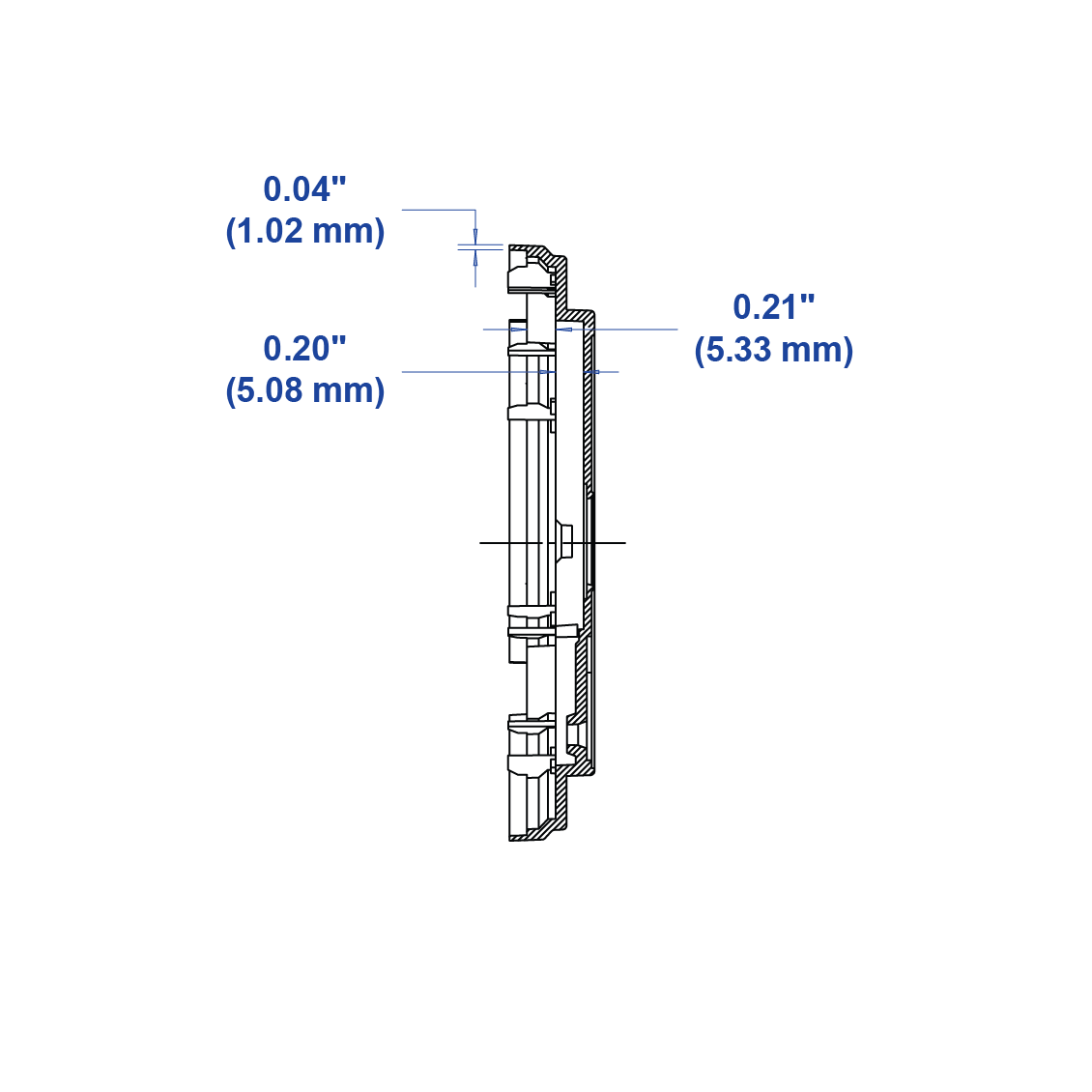 EA500-DisplayHousing3_Front_Side_Dimensions